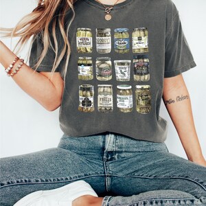 Pickle T-shirt, Comfort Colors Shirt, Vintage Canned Pickles Shirt, Pickle Jar Shirt, Vintage Comfort Colors Shirt, Women Christmas Gift image 3