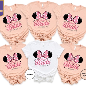 Disney Bridal Party Custom Shirt, Disney Bachelorette T-Shirt, Minnie Bride Shirt, Bride Squad Shirt, Disney Team Bride