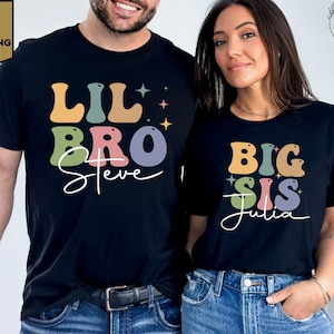 Matching Siblings Shirts, Lil Brother, Big Sister, Little Brother, Little Sister Shirts, Pregnancy Announcement Shirts
