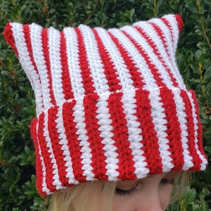 Crochet Christmas Peppermint Hat
