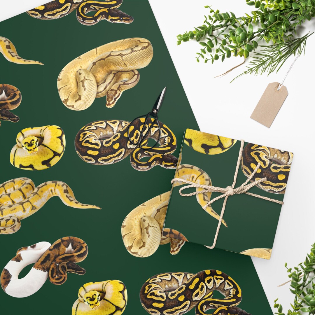 Snake Wrapping Paper, Ball Python Wrapping Paper, Snake Gift Wrap, Ball ...