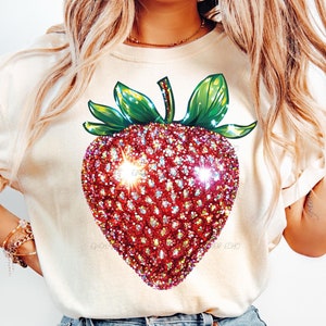Niedliche Disco Erdbeere Png - Disco Ball Erdbeere Png - Trendy Png - Kokette Ästhetische Obst - Disco Kugel Png Coquette - Glitter Erdbeere
