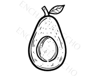 Avocado Svg + Png Fruit Vector
