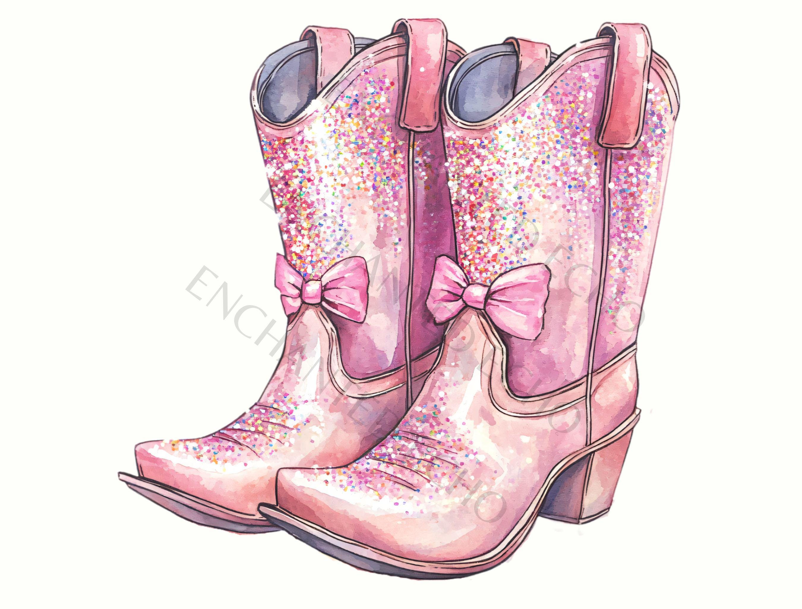 Botas vaqueras disco PNG - Botas campestres PNG - Botas vaqueras rosas  coquetas PNG - Lazo occidental coqueta PNG - Botas vaqueras rosas disco  Clipart - Etsy México, image size:2700x2050