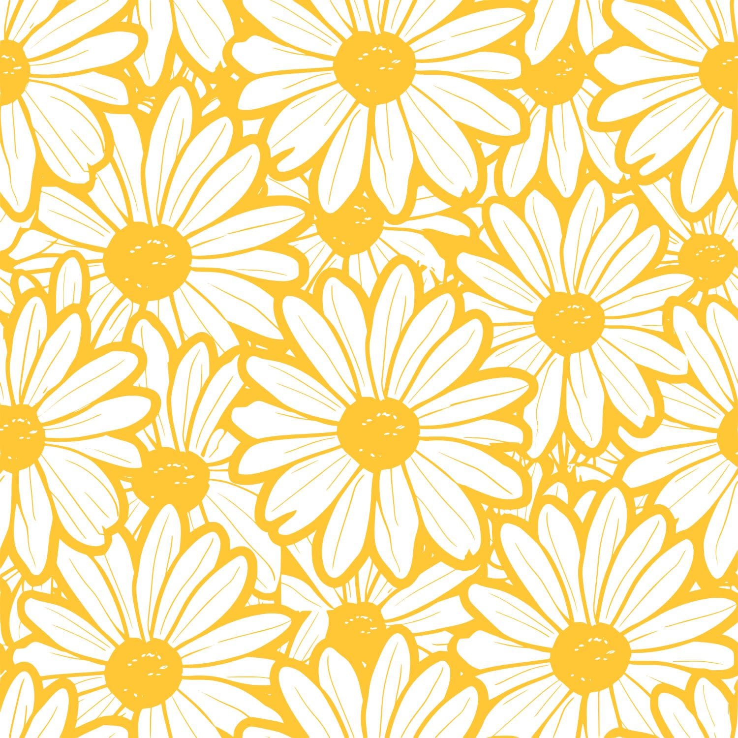 Daisy Seamless Pattern SVG Wildflowers Floral Repeating Design - Etsy