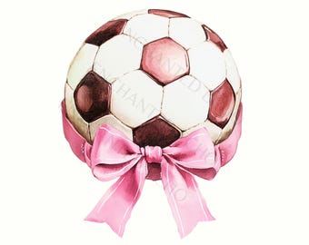 Lazo rosa de fútbol PNG - Sublimación de Coquette Soccer Mama