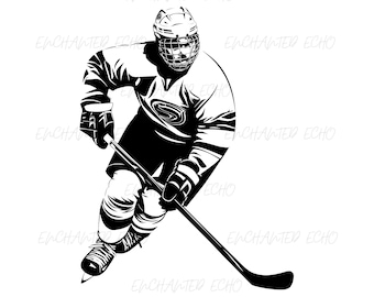 Eishockey Spieler SVG + PNG Set - Winter Sport Sublimation Design Clipart (digitaler Download)