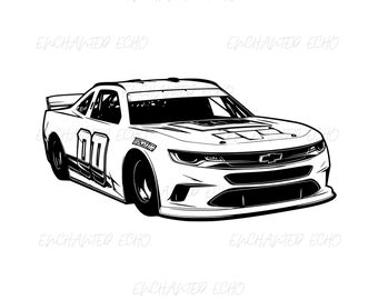 Racing Car SVG + PNG Set - Auto Racer Race Indy Vehicle Motor Sport Speed Fast