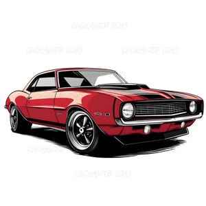 Coche clásico musculoso PNG Amante de los coches clásicos Sublimación de coches clásicos Coche clásico americano Clipart Coche retro Png Uso comercial Diseño automotriz