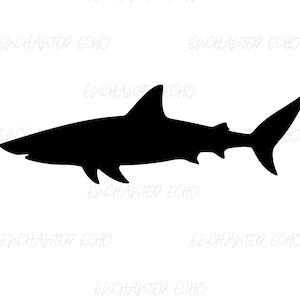 Shark Silhouette SVG + PNG Set- Shark Svg Shark Printable Shark Clipart Black Shark Svg Great White Shark Svg Swimming Shark Svg Shark Png