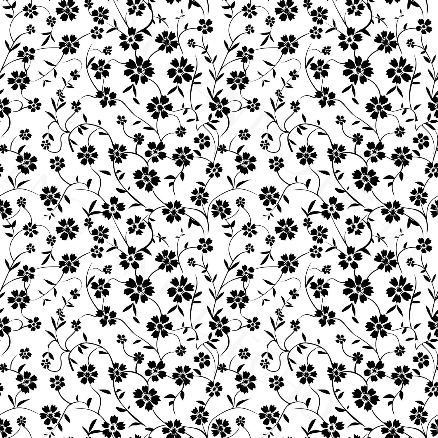Seamless Floral Pattern SVG + PNG Set - Wildflower Repeating Flower ...