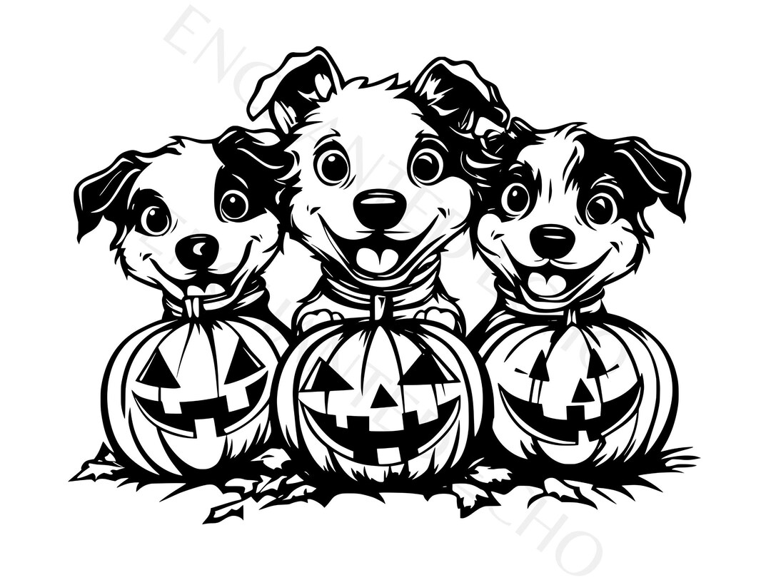 Halloween Dogs SVG & PNG Set - Halloween Dogs Png - Cute Spooky Dogs ...