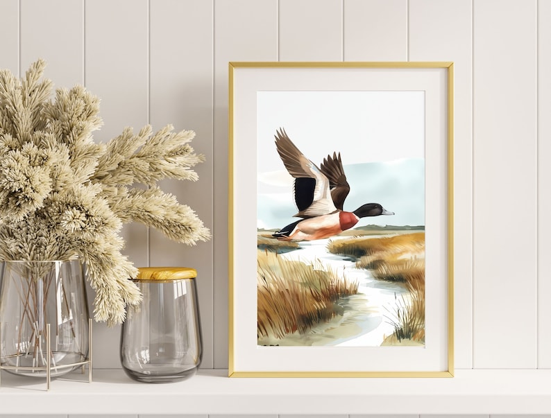 Elegant Watercolor Mallard Duck Clipart - 67 PNG - Realistic Duck Clipart - Digital Hunting Duck Illustrations for Commercial & Personal Use image 4