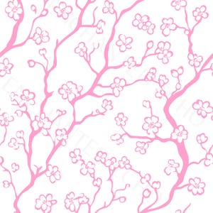Seamless Cherry Blossom SVG Pattern With Png Included Sakura Svg Pinkblossom Seamless Pattern Sakura Flower Svg Wildflower Svg Pattern