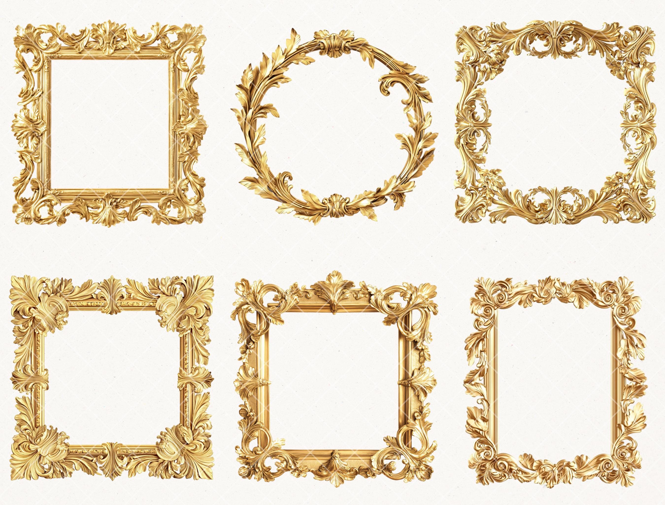 Gold Rococo Frames Clipart Bundle - Antique Victorian Renaissance ...