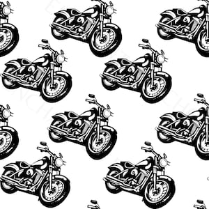 Seamless Motorcycle Print SVG Pattern With Png Included Motorcycles Seamless Pattern