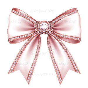 Lazo rosa coqueto (Png) - Lazo de diamante (Png) - Lazo moderno (Png) - Archivo de lazo estético coqueto - Lazo brillante (Png) - Lazo de boda blanco y oro rosa