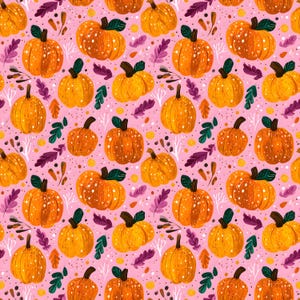 Herbst Boho Kürbisse Seamless Pattern Niedliche Herbst Kürbisse Nahtlos Halloween Floral Seamless Pattern Boho Cottagecore Muster Digitale Tapete
