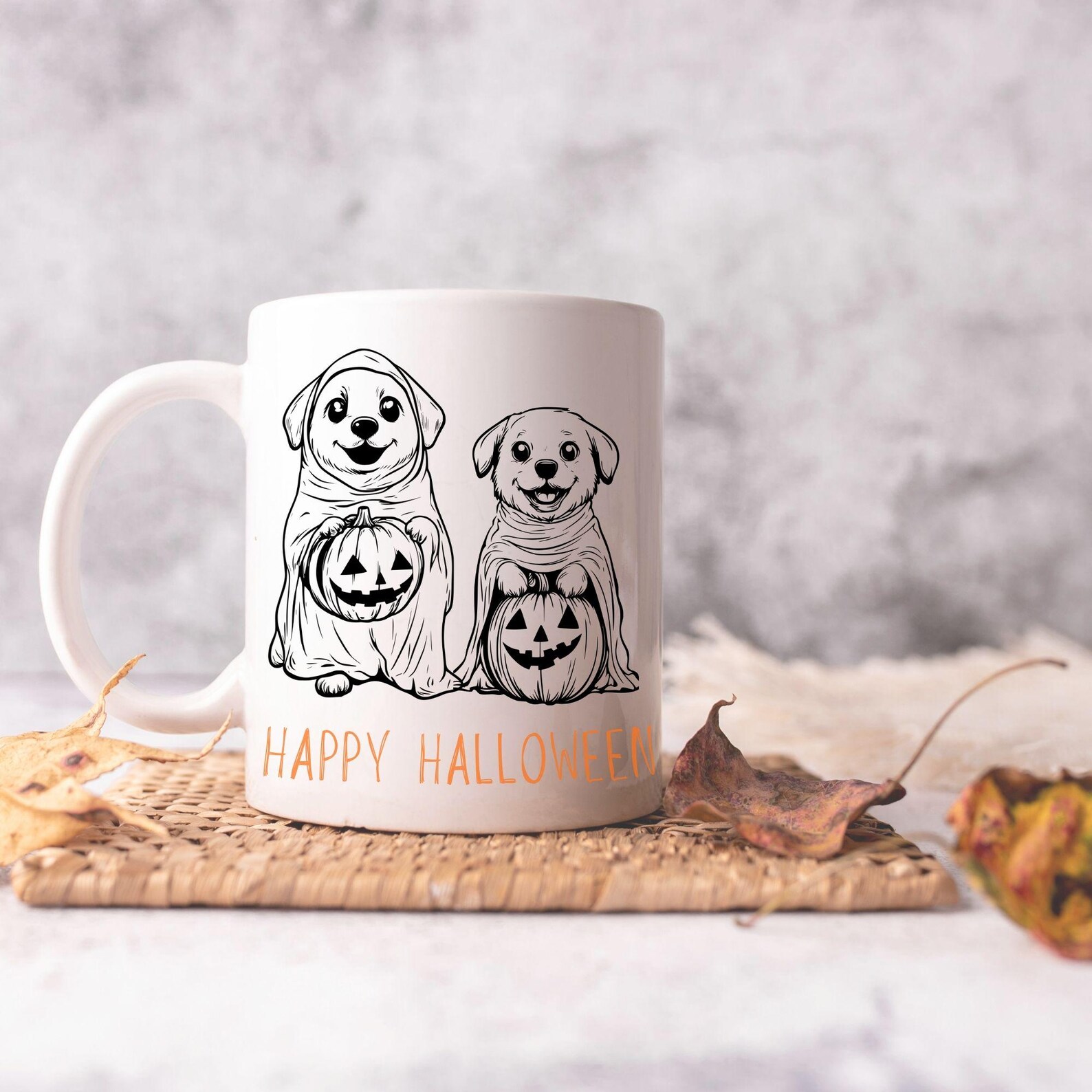 Halloween Ghost Dogs SVG PNG – 16 Spooky Dog Breed Images (digital ...