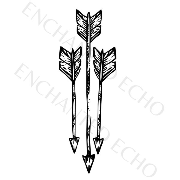 Arrows Svg Arrow Sports Archery Png Clipart Three Arrows Vector Commercial Use For Mugs, Clothes, Cards Archery Clipart Arrows with Feathers