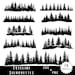 Tree Line Svg & Png Bundle - Forest Tree SVG 14 Forest Tree Line ...