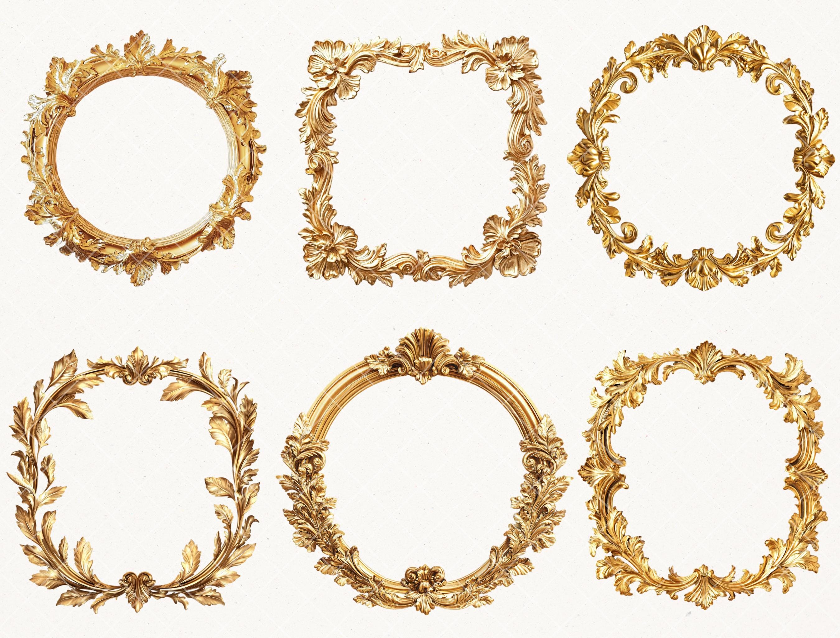 Gold Rococo Frames Clipart Bundle - Antique Victorian Renaissance ...