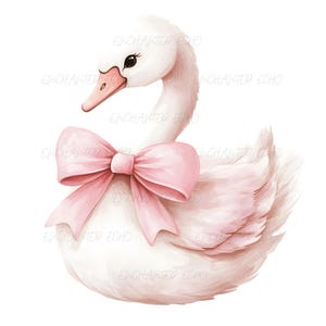 Fiocco rosa pastello cigno png - Carino civettuola vivaio clipart bambina grafica cigno stravagante arte acquerello cigno clipart balletto principessa cigno