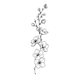 桜のSVG シングルファイル 桜の枝のSVG 繊細なミニマリストモダンSVG 桜のSVG 手描き風SVG 商用利用 高品質