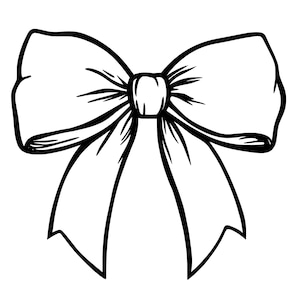 Bow Outline SVG + PNG Set - Coquette Ribbon Silhouette Clipart (DigitalDownload + Commercial Use)