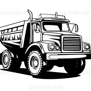 Dump Truck SVG + PNG + pdf + jpg + dxf Digital Files - Construction Png Construction Truck Svg Construction Company Logo Excavator Clipart
