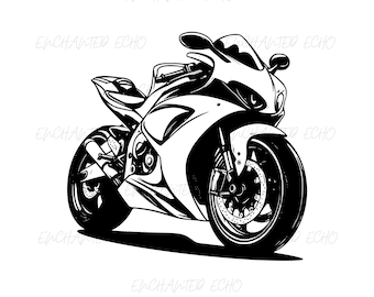 Motorcycle SVG + PNG Set - Chopper Clip Art, Biker Clipart, Motorbike Sublimation (DigitalDownload + Commercial Use)