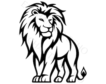 Lion SVG + PNG Set - Lion Silhouette Vector Graphic