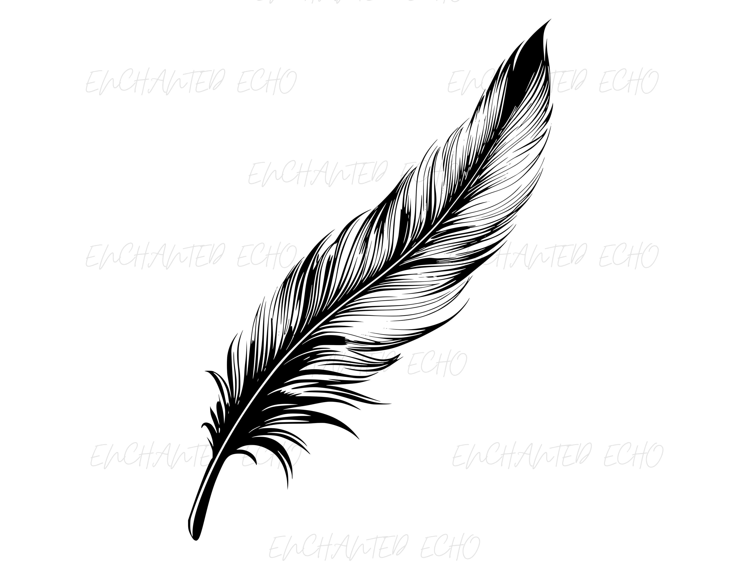 Vogel veren tattoo - Etsy België, image size:3000x2277