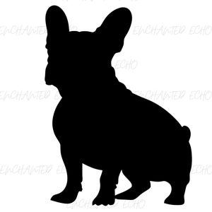 French Bulldog Silhouette SVG + PNG Set - Standing Frenchie Dog Clipart Cute French Bulldog Outline Pet Lover Svg Dog Breed Line Art Svg