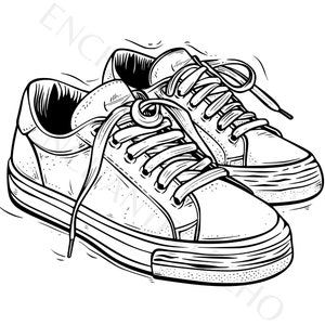 Sneakers SVG und PNG Set - Sneakers Png, Sneakers svg, Lässige Schuhe svg, Sneakers Silhouette, kommerzielle Nutzung