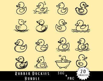 Badeente SVG & PNG Bundle - Badeente Clipart Grafiken (Digitaler Download)