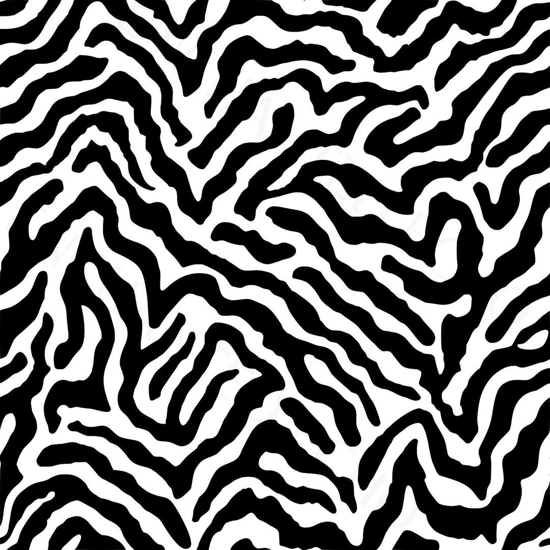 Seamless Zebra Print Pattern SVG + PNG Set, Repeating Animal Print ...