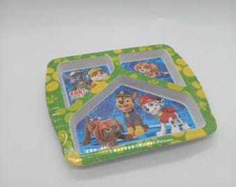 Paw Patrol Kids 3 section divided Plate