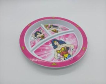 Wonder Woman Kids 3 section divided Plate