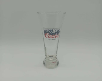 Vintage Coors Beer Glass Pilsner Heavy Base