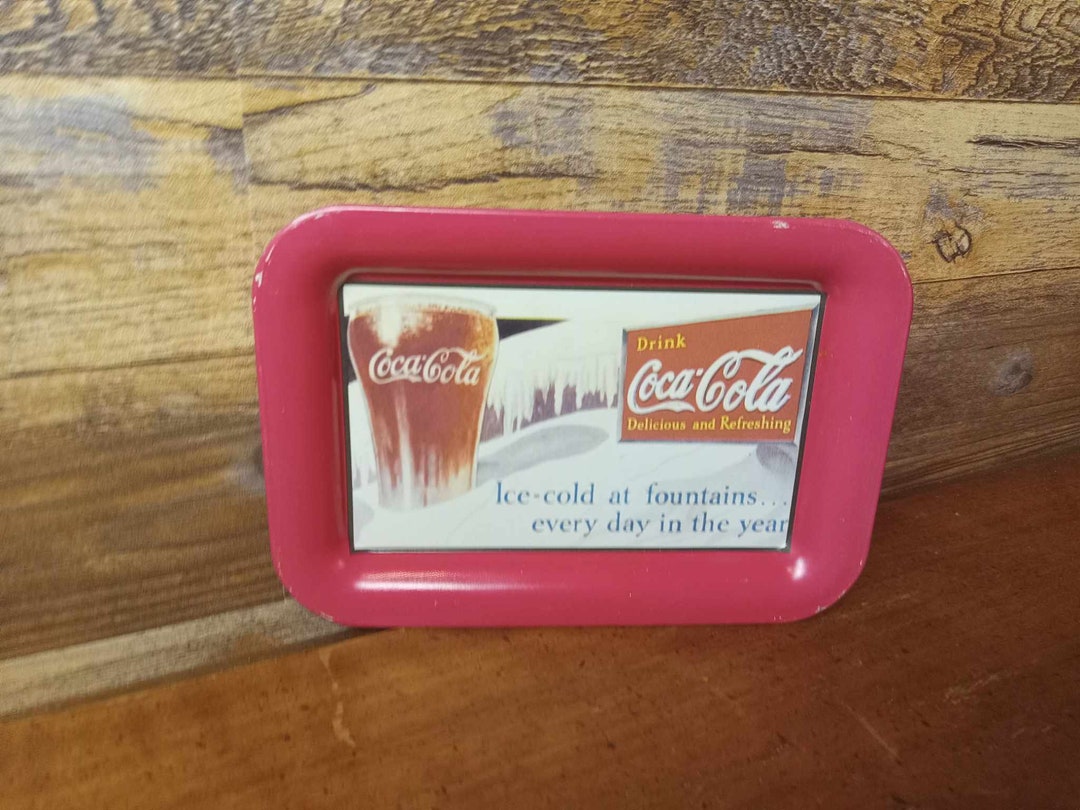 Vintage Coke Tray 1991 Issue Small Red Tray Collectible Etsy