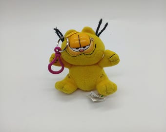 Garfield Plush Vintage Stuffed Toy with keychain holder