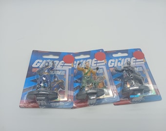 Bundle - 2" inch mini figures set of 3 GI Joe Duke, Snake Eyes and Cobra Commander (or cake topper)