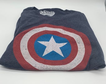Captain America Distressed T-Shirt Size Large