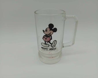 Mickey Mouse Clear Glass Mug