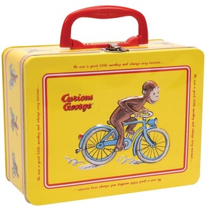 Curious George Tin Keepsake Box w/ Latch Vintage