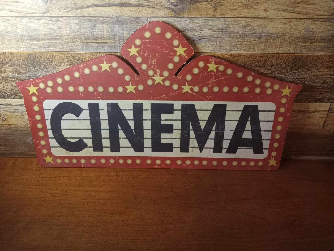 Cinema Marquee Sign Wooden - Etsy