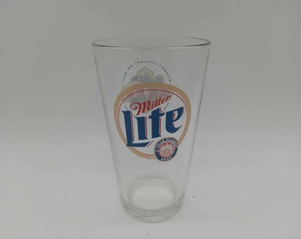 Vaso de pinta Miller Lite coleccionable raro del Super Bowl XXXV