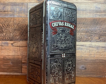 Vintage Chivas Regal Aged 12 Years Scotch Wiskey Metal Box (empty)