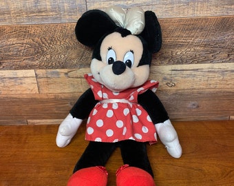 Vintage Walt Disney Minnie Mouse Plush Disney World Stuffed Animal